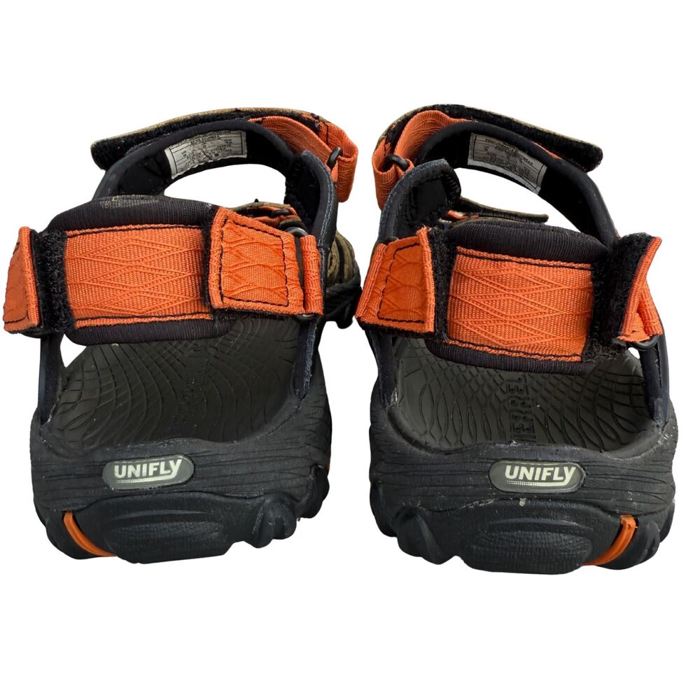 Merrell Men’s Performance Sandals Vibram Sole Hiking Sport Brown Orange Size 9 - Picture 6 of 8